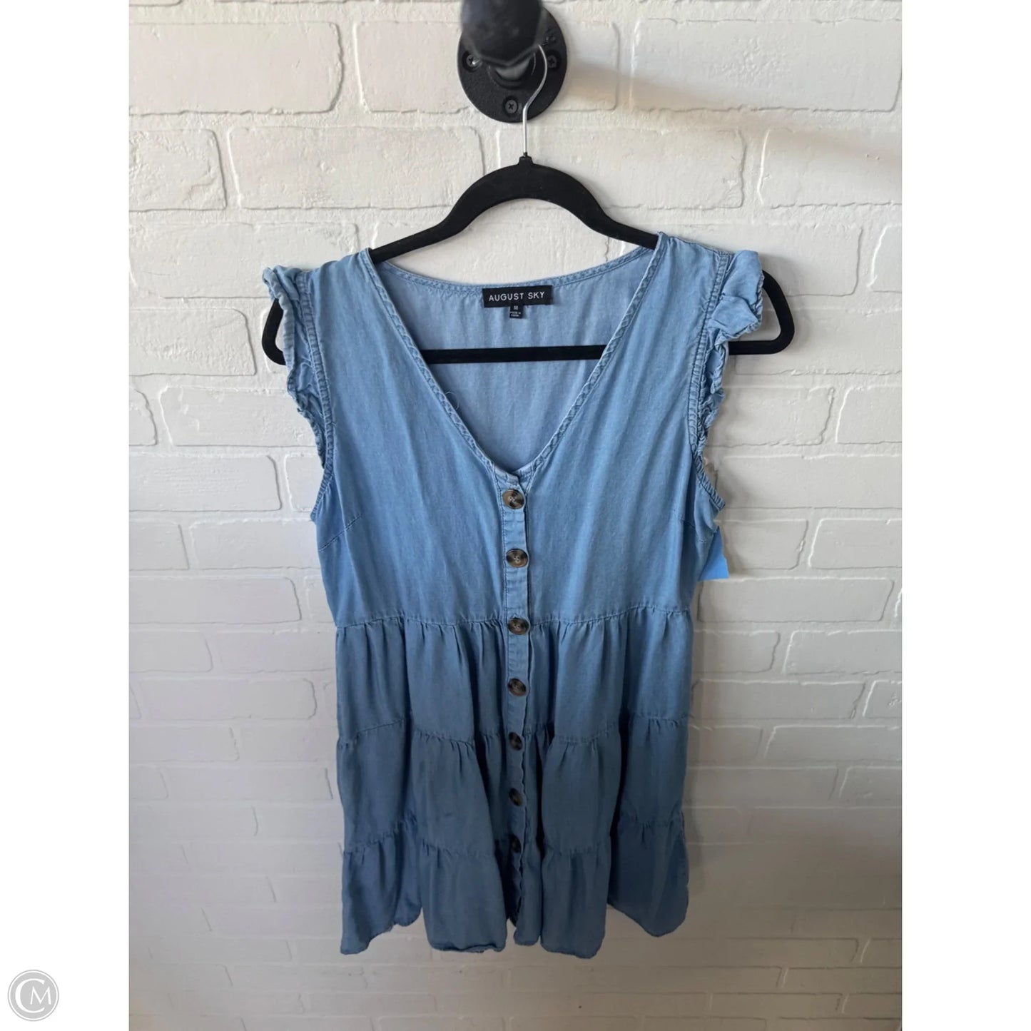 Dress Casual Short By Clothes Mentor In Blue Denim, Size: M