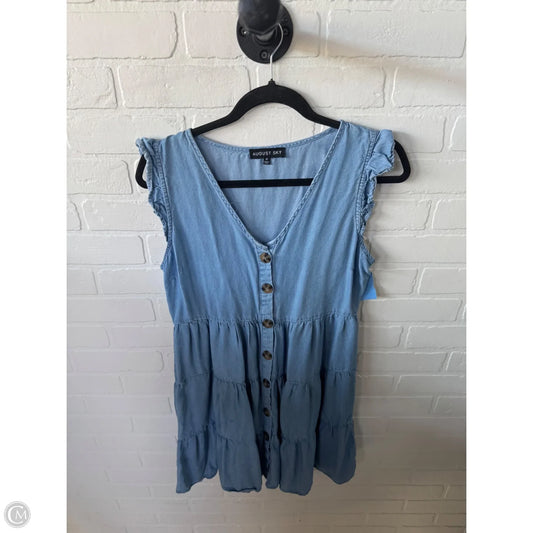 Dress Casual Short By Clothes Mentor In Blue Denim, Size: M