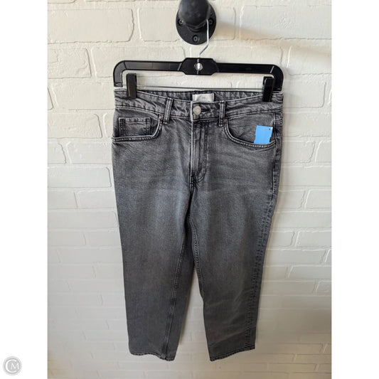 Jeans Straight By H&m In Black Denim, Size: 6