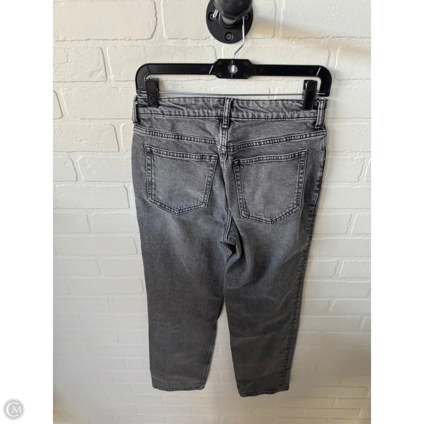Jeans Straight By H&m In Black Denim, Size: 6