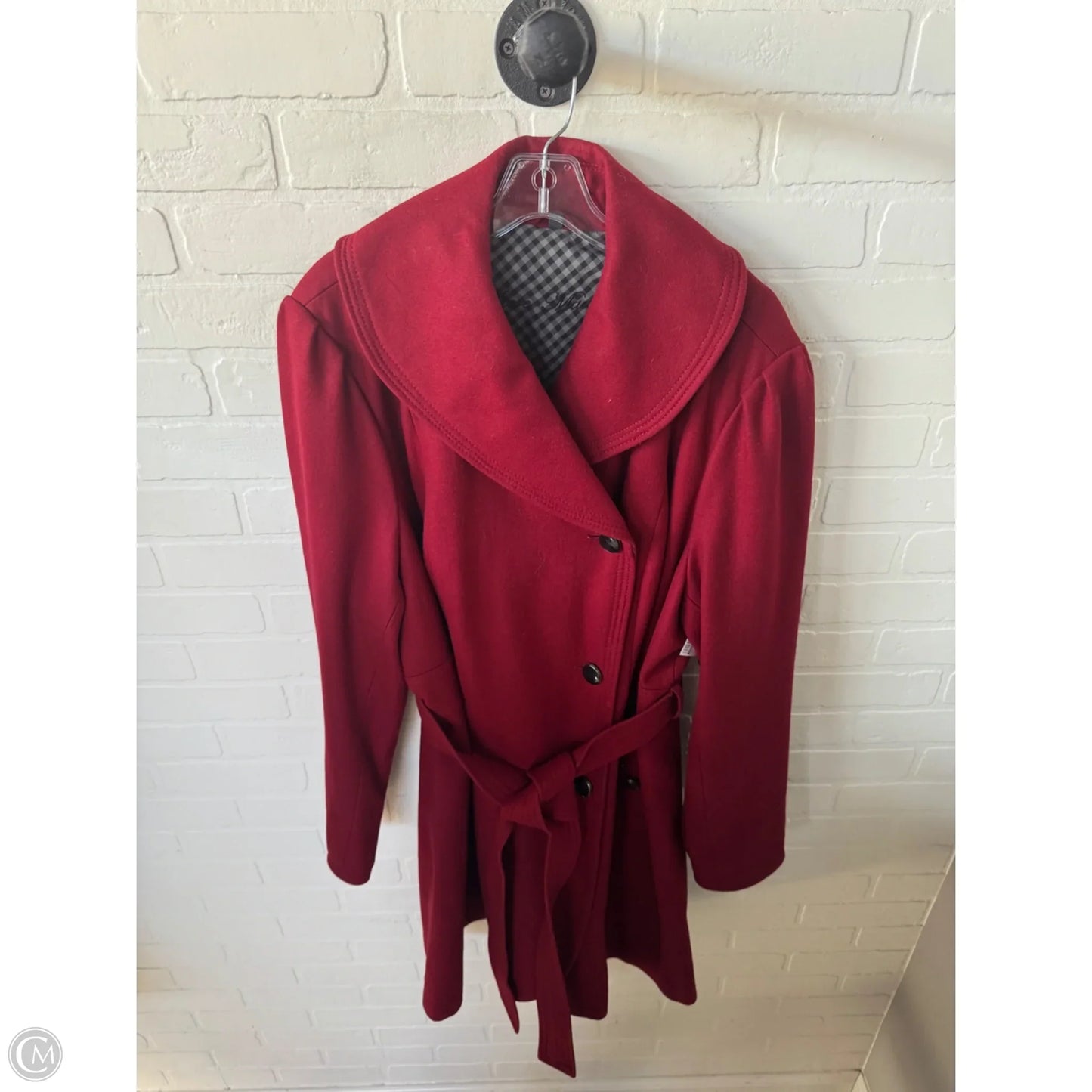 Coat Wool By Steve Madden In Red, Size: 3x