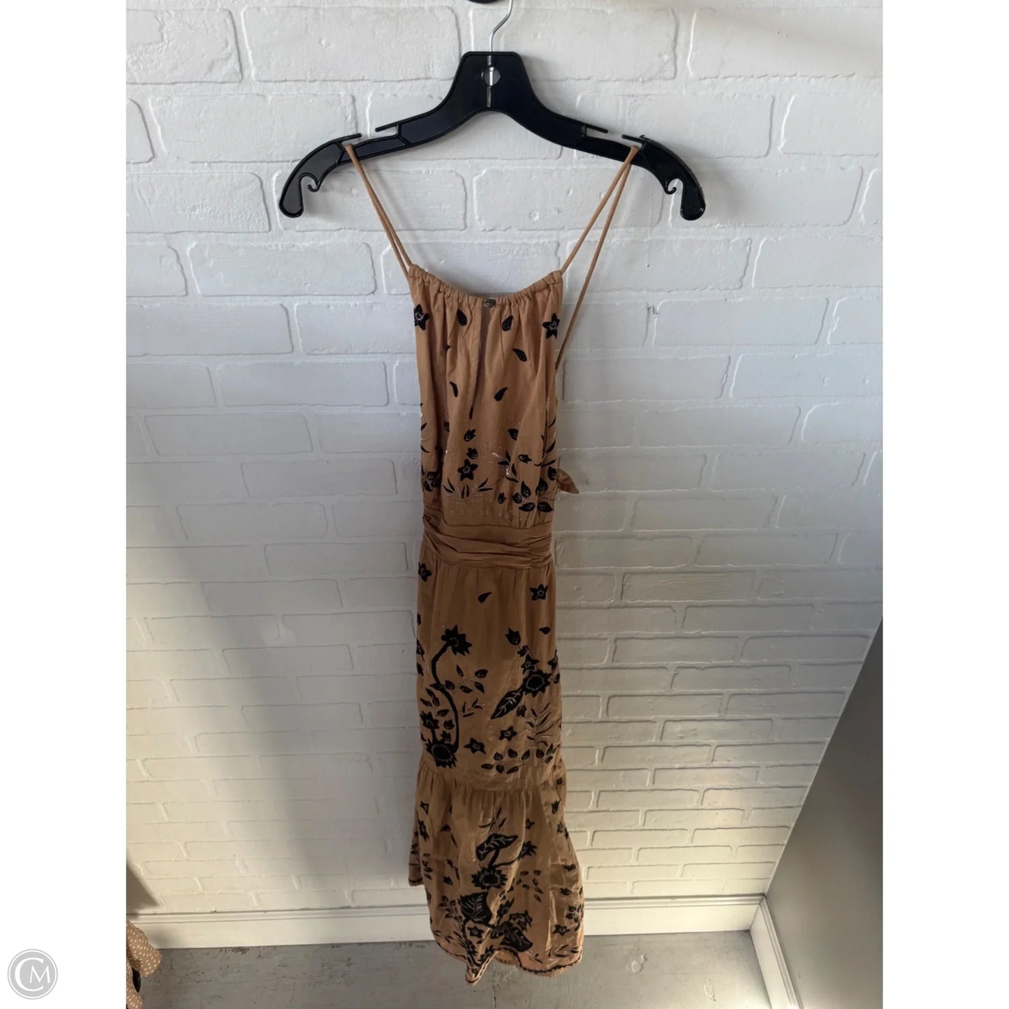 Dress Party Long By Anthropologie In Black & Tan, Size: M