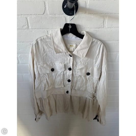 Jacket Denim By Maeve In Cream, Size: M