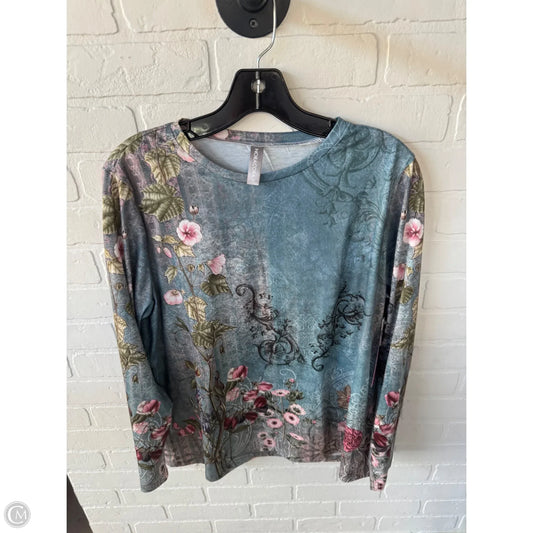 Top Long Sleeve By Noracora In Green & Pink, Size: M