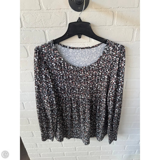 Top Long Sleeve By Cmf In Black & Tan, Size: L