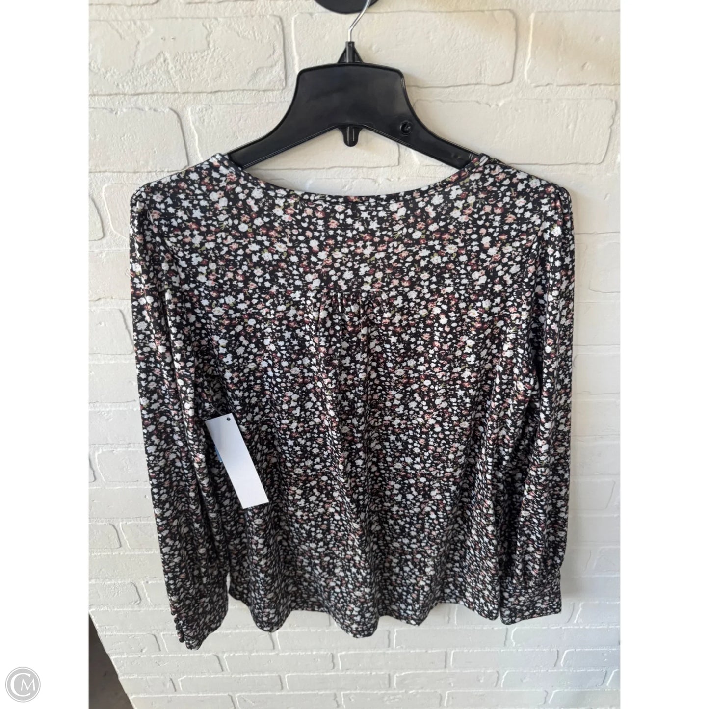 Top Long Sleeve By Cmf In Black & Tan, Size: L