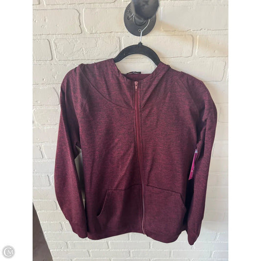 Athletic Sweatshirt Hoodie By Cme In Black & Red, Size: L