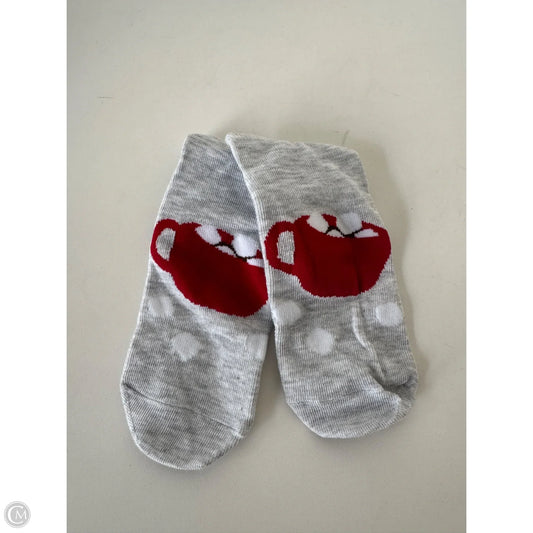 Socks By Clothes Mentor In Grey & Red, Size: 0