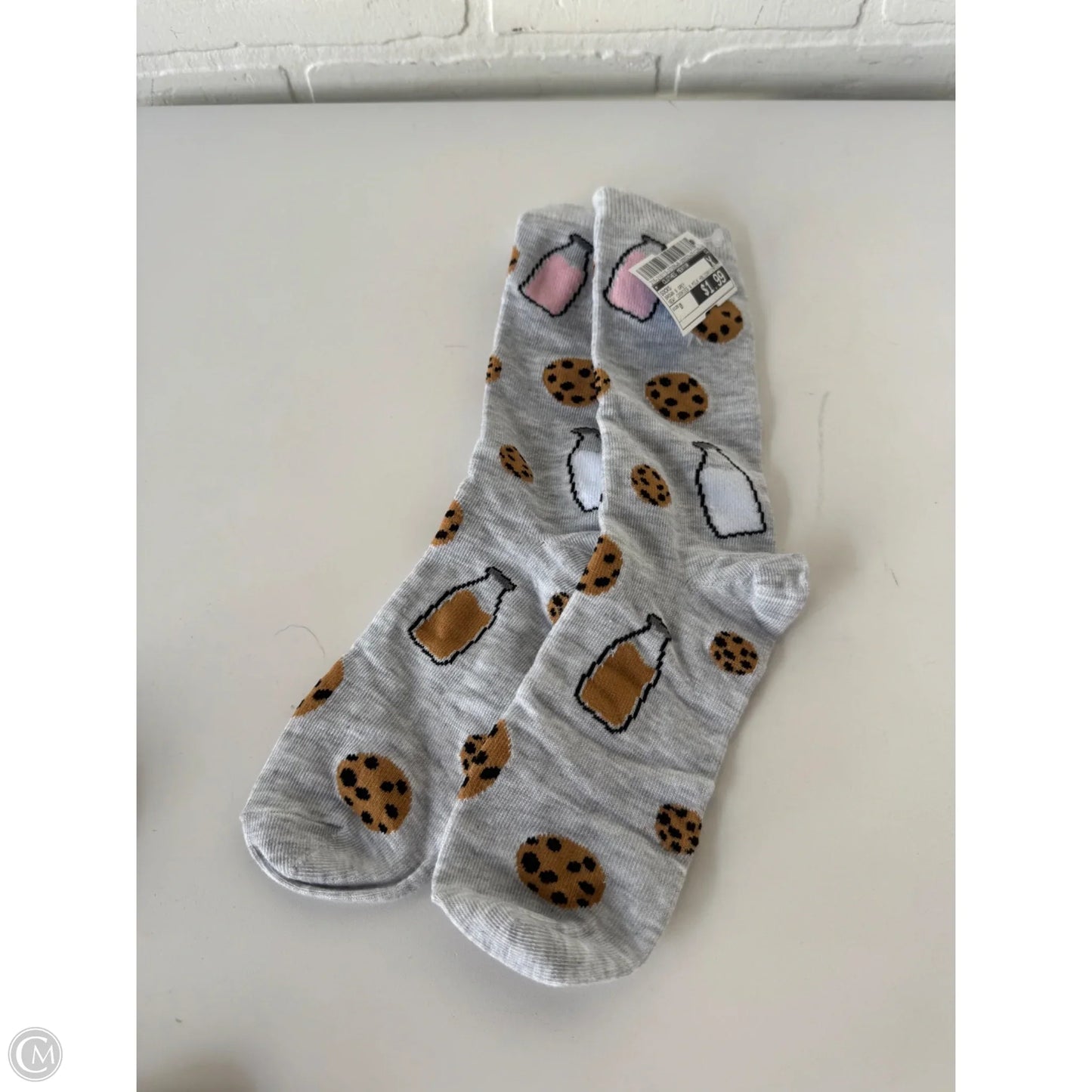 Socks By Clothes Mentor In Brown & Grey, Size: 0