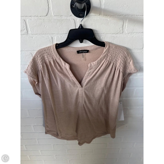Top Sleeveless By Cable And Gauge In Tan, Size: L