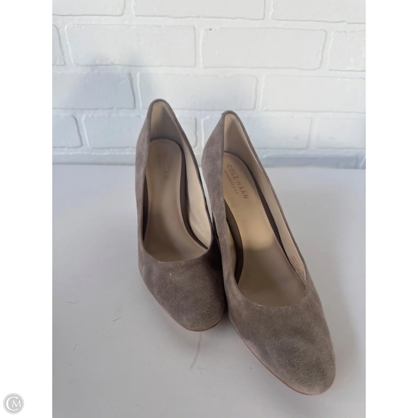 Shoes Heels Wedge By Cole-haan In Taupe, Size: 7