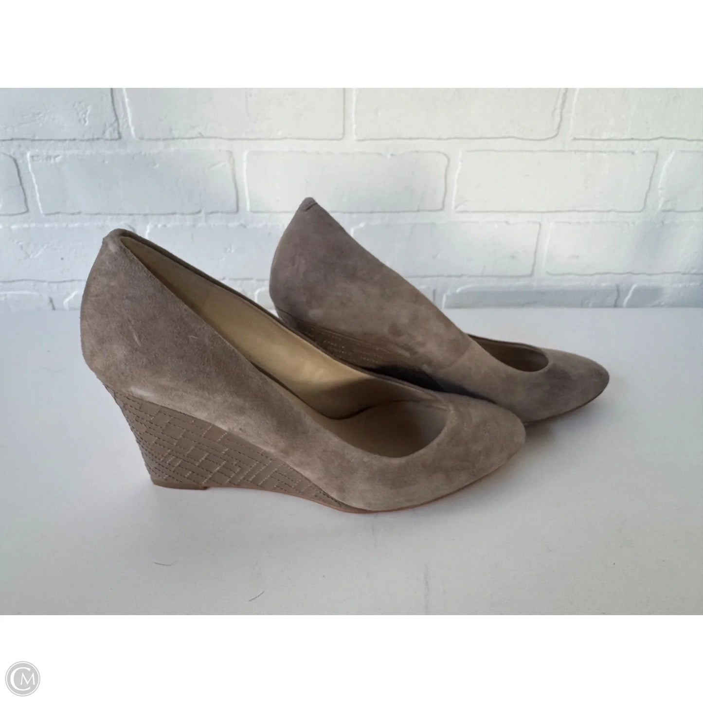 Shoes Heels Wedge By Cole-haan In Taupe, Size: 7