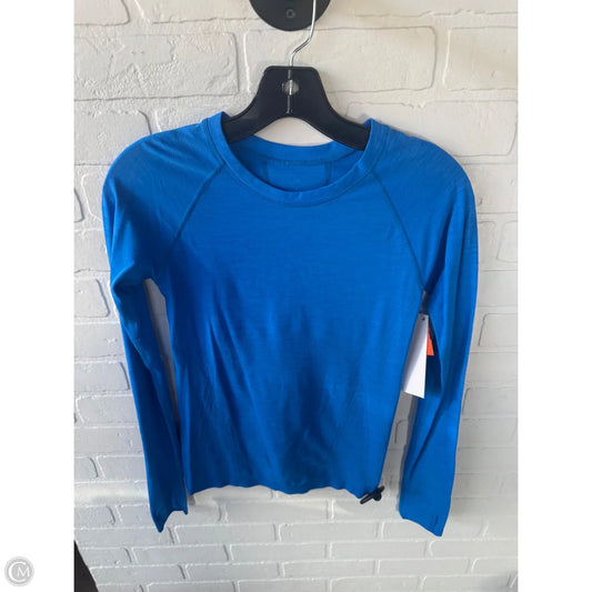 Athletic Top Long Sleeve Crewneck By Athleta In Blue, Size: Xs