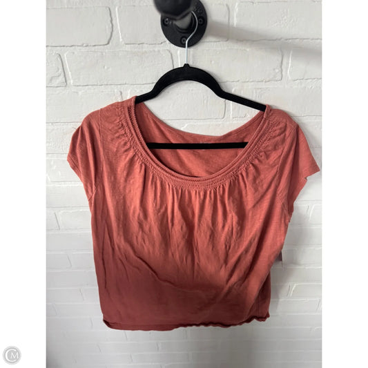 Top Short Sleeve By Loft In Orange, Size: Xxl