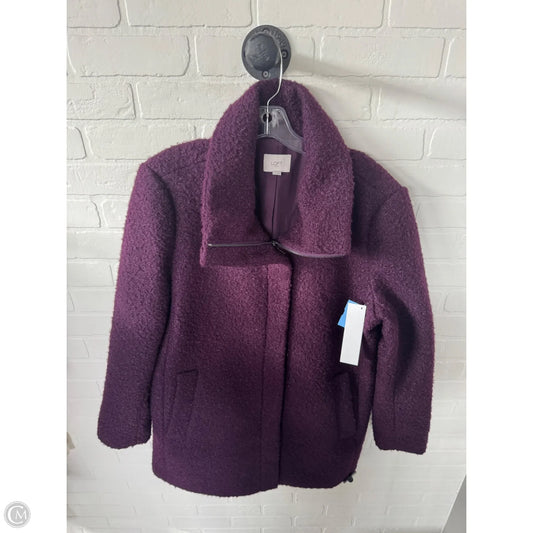 Coat Peacoat By Loft In Purple, Size: Xl
