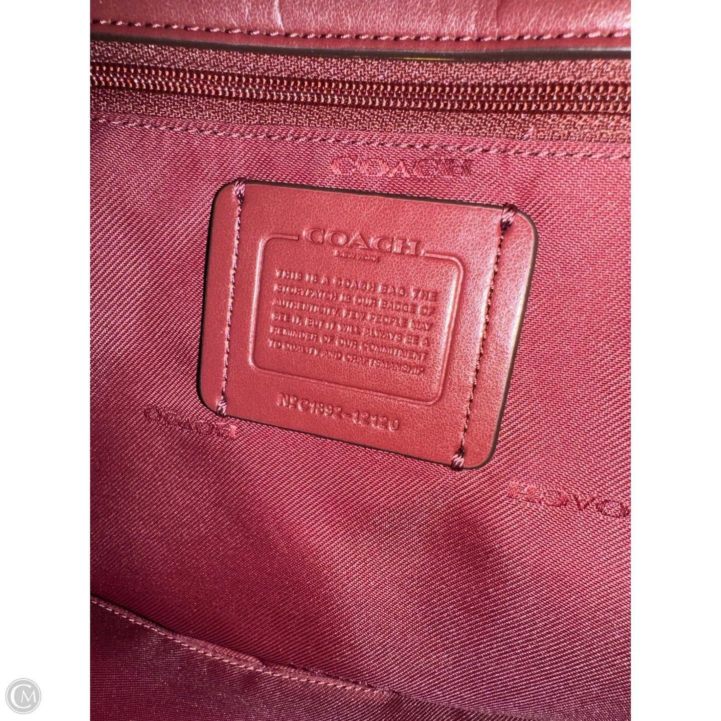 Handbag Designer By Coach, Size: Medium