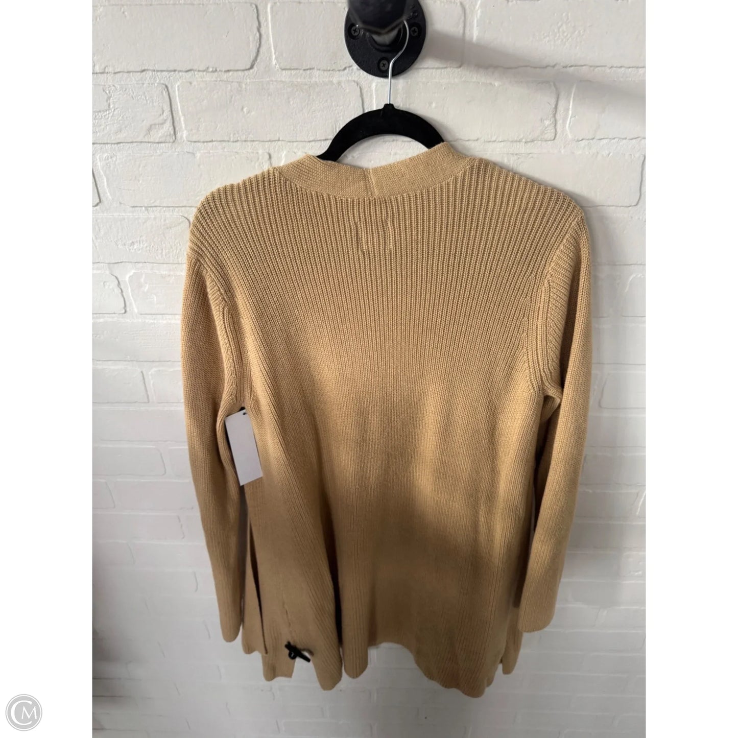 Sweater Cardigan By Gap In Tan, Size: L