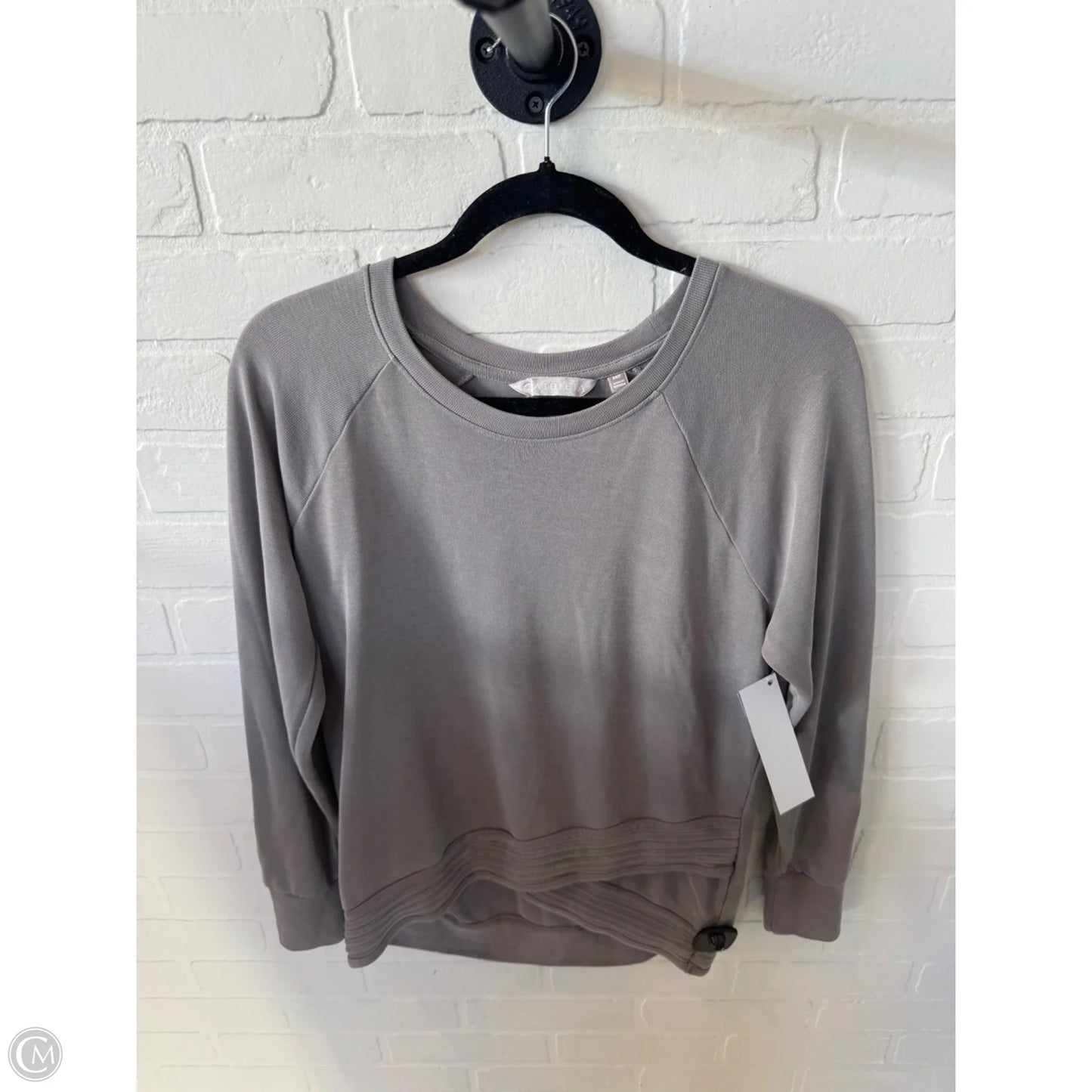 Athletic Top Long Sleeve Crewneck By Athleta In Taupe, Size: M