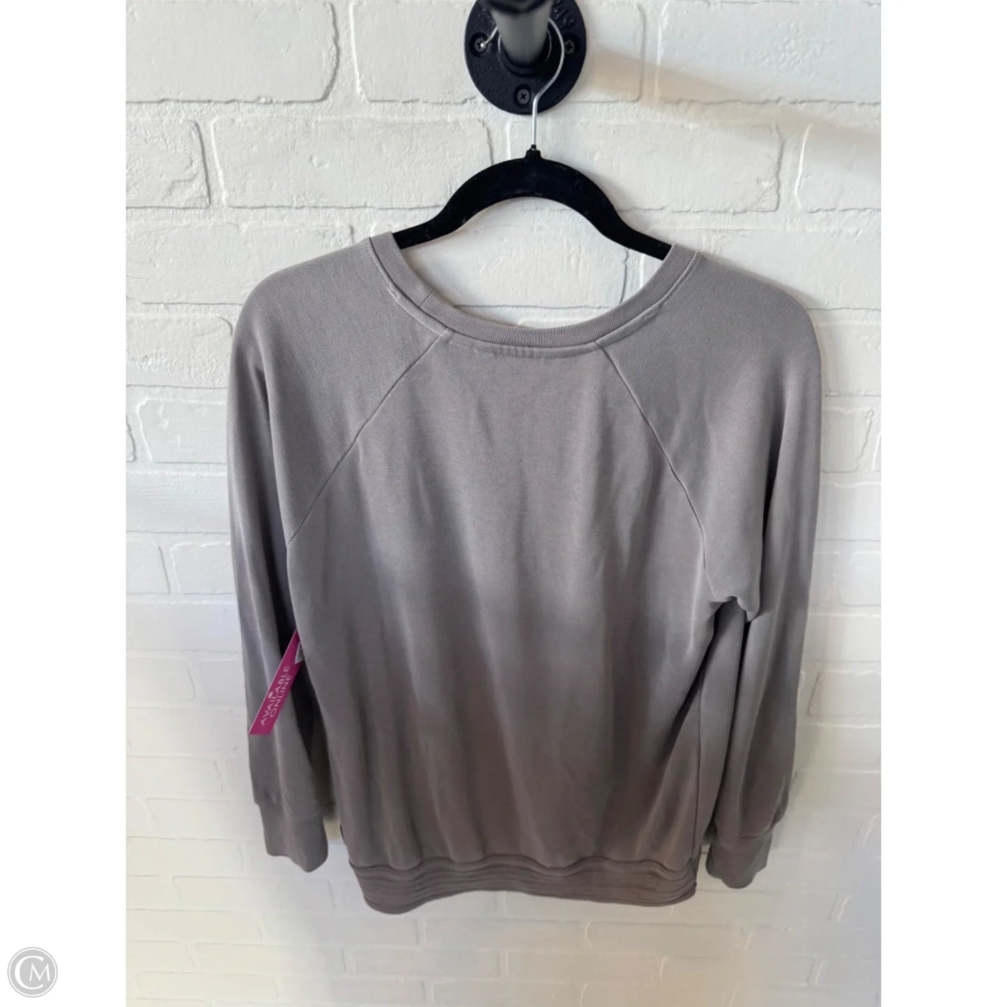 Athletic Top Long Sleeve Crewneck By Athleta In Taupe, Size: M
