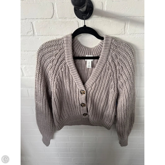 Sweater Cardigan By H&m In Brown, Size: Xs