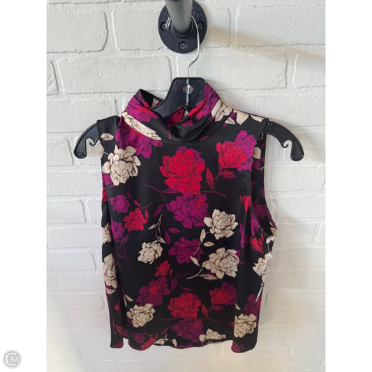 Blouse Sleeveless By Vince Camuto In Black & Purple, Size: S