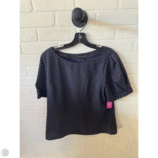 Blouse Short Sleeve By Banana Republic In Blue & Red, Size: L