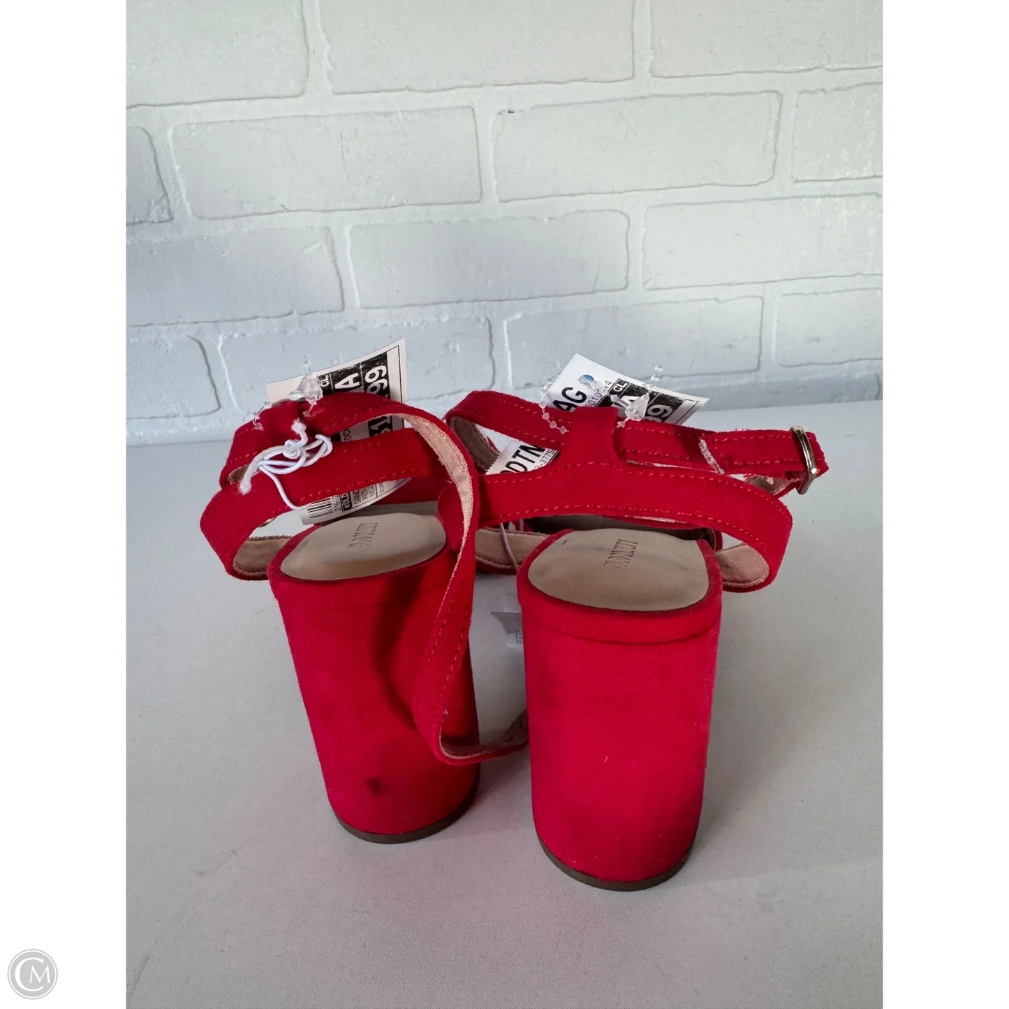 Sandals Heels Block By Old Navy In Red, Size: 9