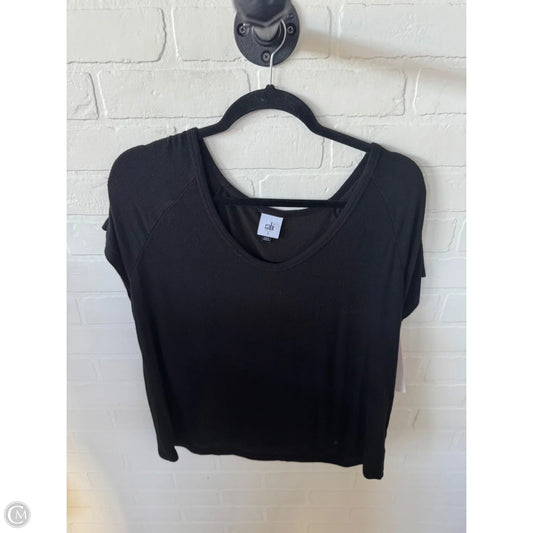 Top Short Sleeve By Cabi In Black, Size: L