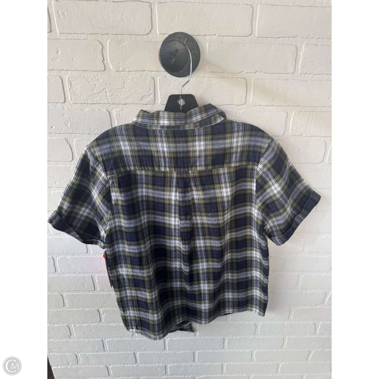 Top Short Sleeve By French Connection In Blue & Green, Size: M