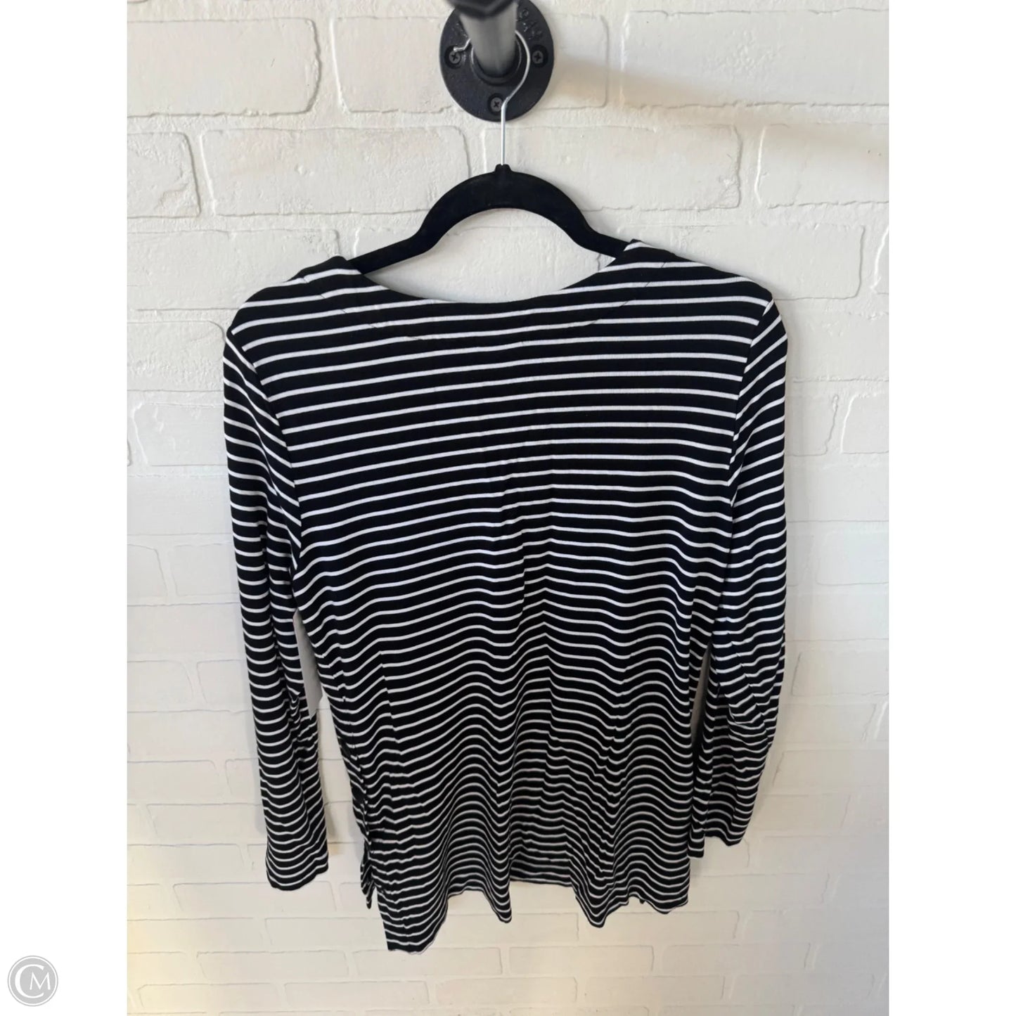 Tunic Long Sleeve By Cabi In Black & White, Size: L