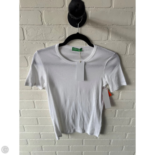 Top Short Sleeve Basic By Benetton In White, Size: Xs