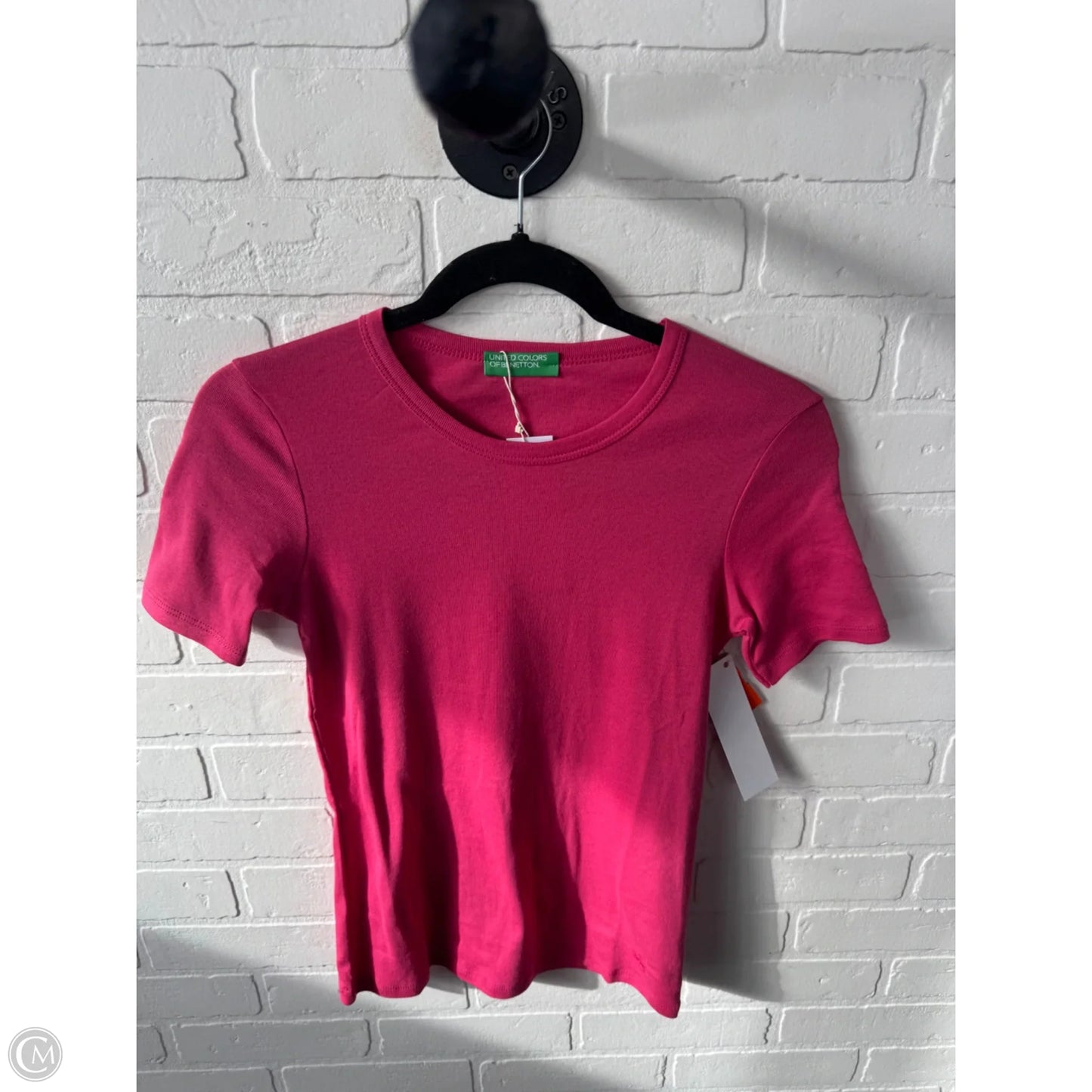 Top Short Sleeve Basic By Benetton In Pink, Size: Xs