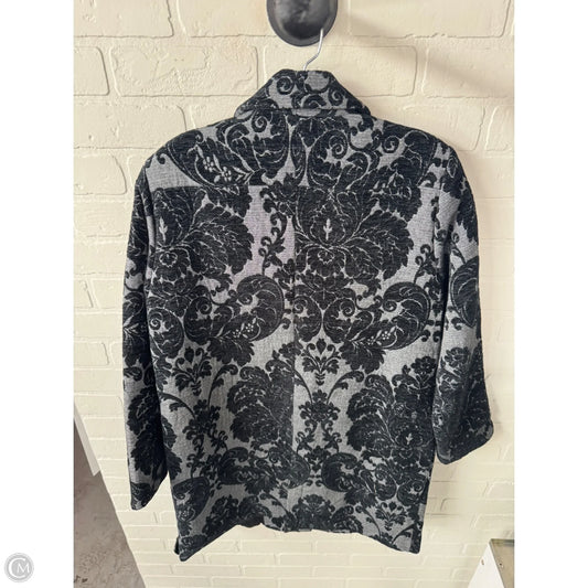 Blazer By Soft Surroundings In Black & Grey, Size: M