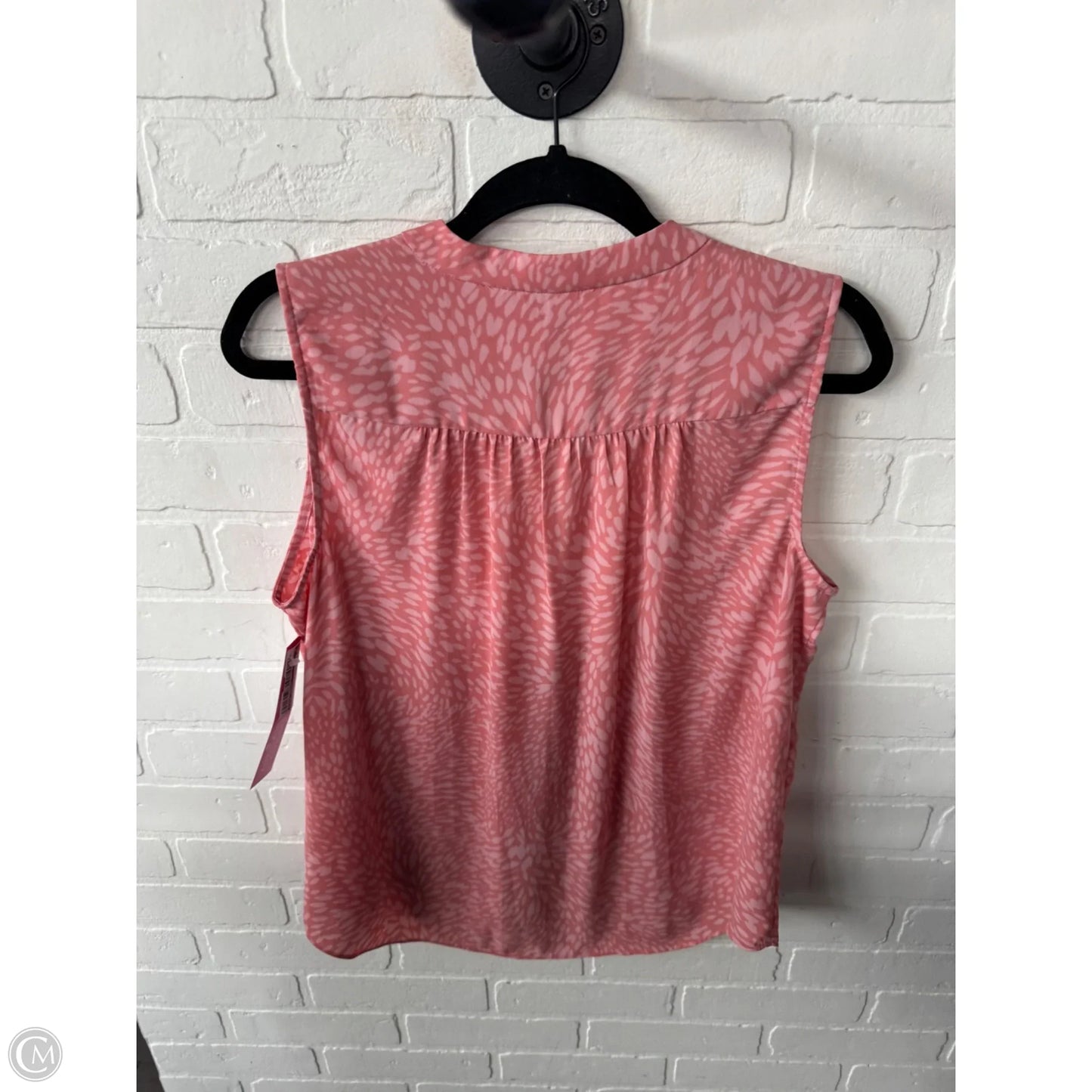 Blouse Sleeveless By Vince Camuto In Orange & Pink, Size: M