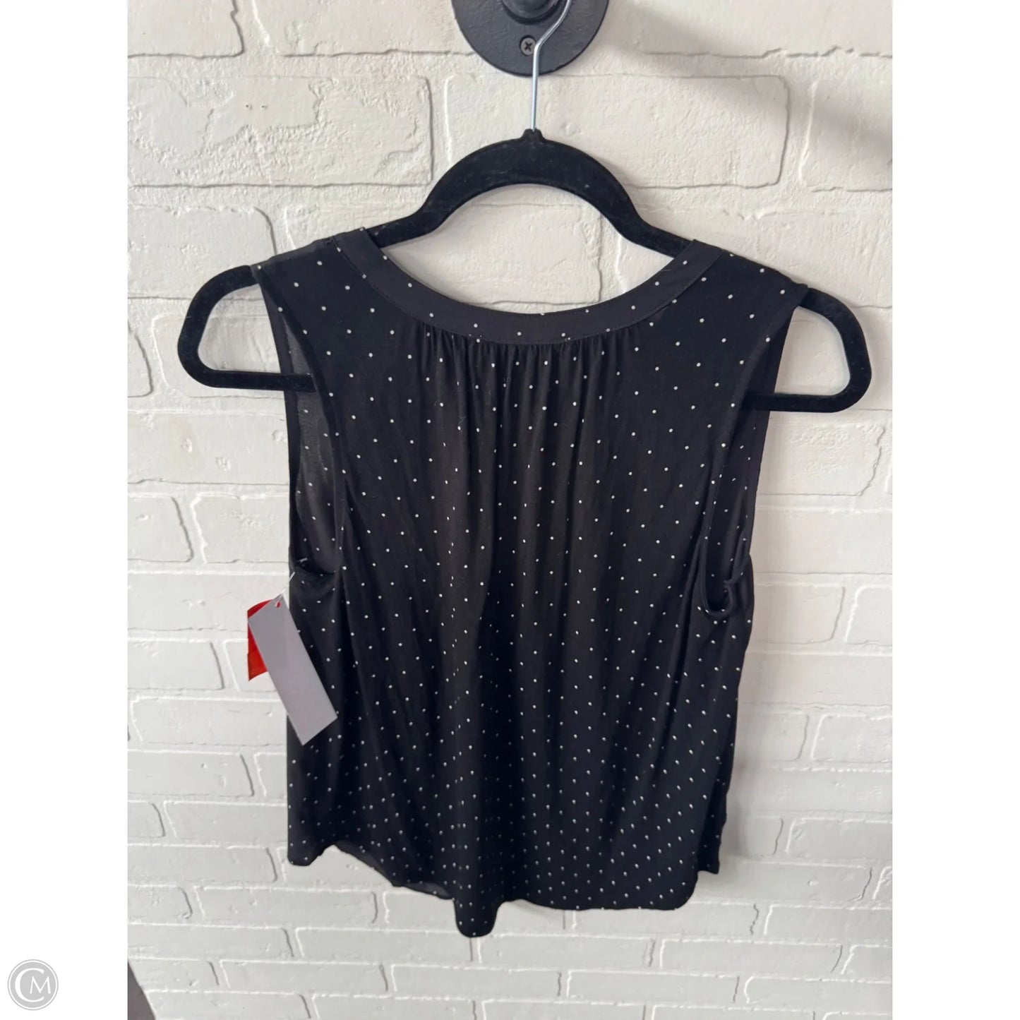 Blouse Sleeveless By Loft In Black & White, Size: S