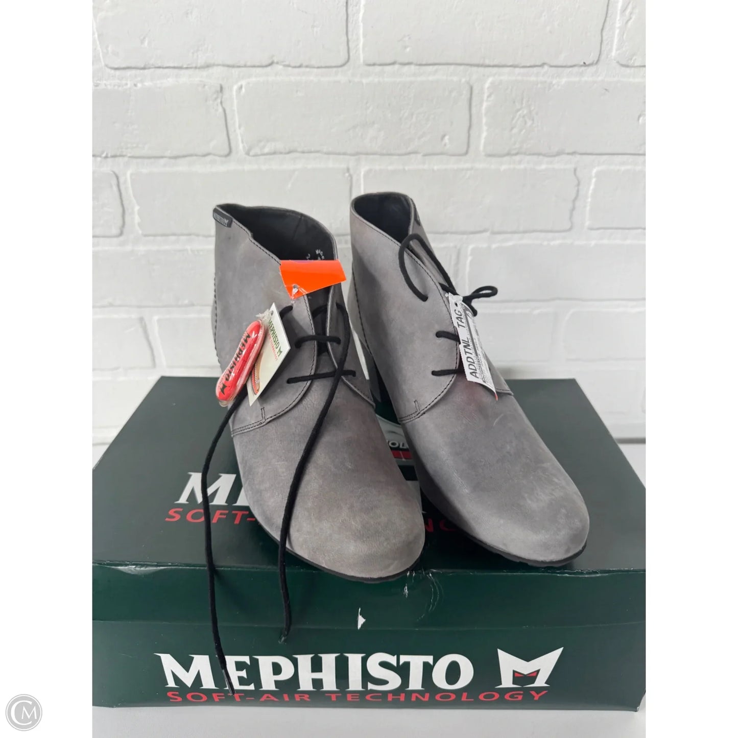 Boots Ankle Heels By Mephisto In Grey, Size: 8