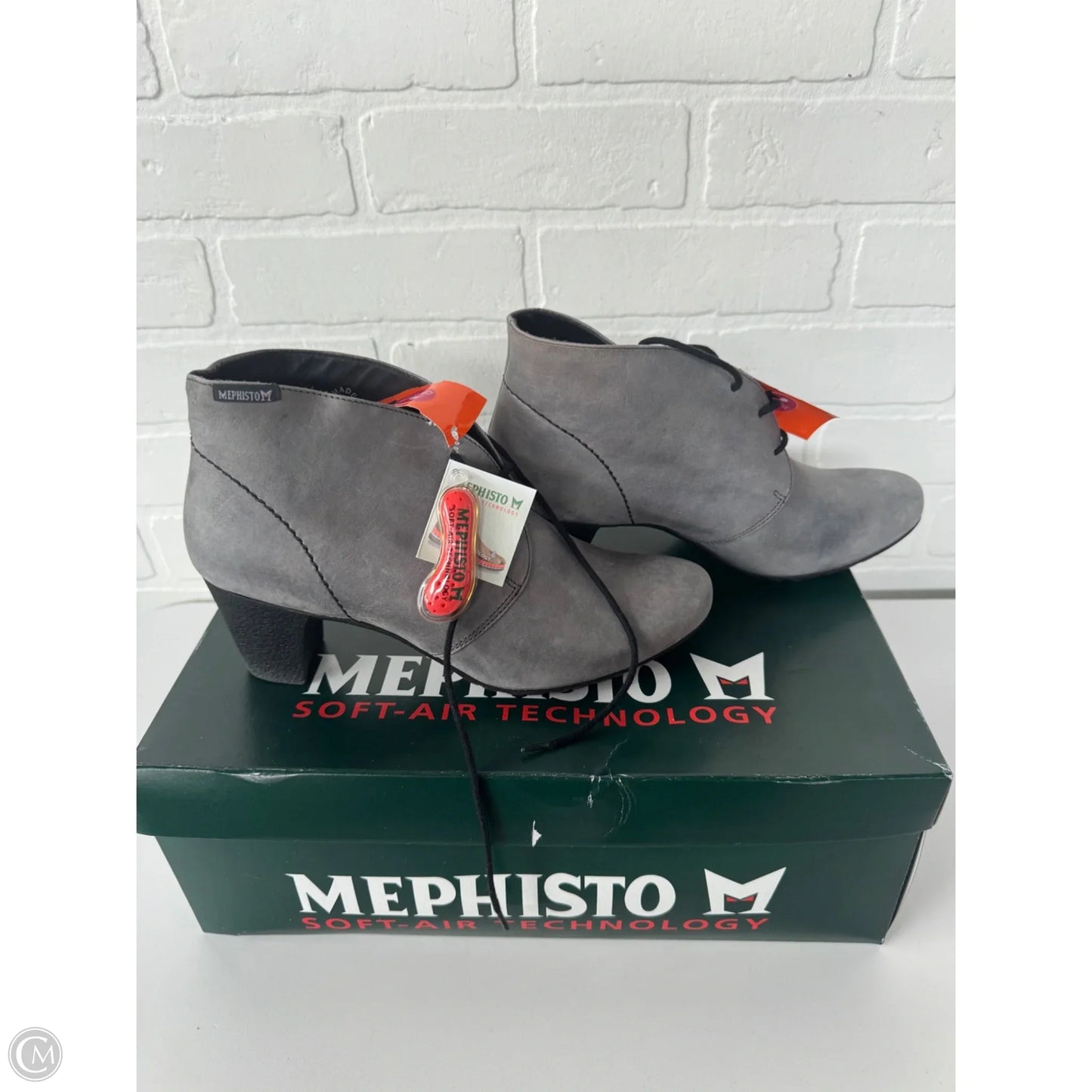 Boots Ankle Heels By Mephisto In Grey, Size: 8
