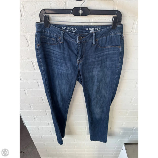 Jeans Straight By Sonoma In Blue Denim, Size: 8p