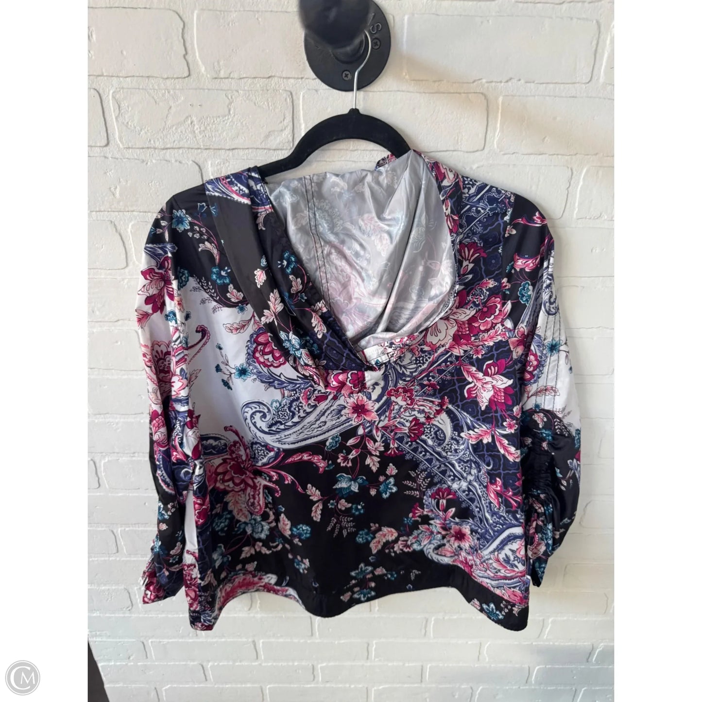 Jacket Other By Chicos In Black & Pink, Size: L