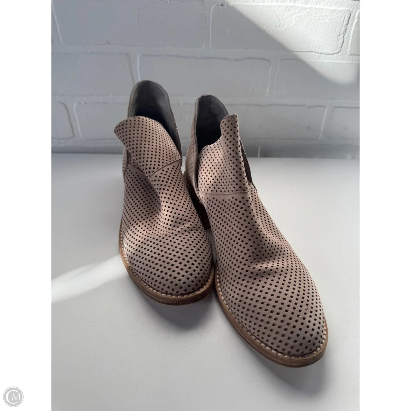 Boots Ankle Heels By Eileen Fisher In Brown, Size: 7.5