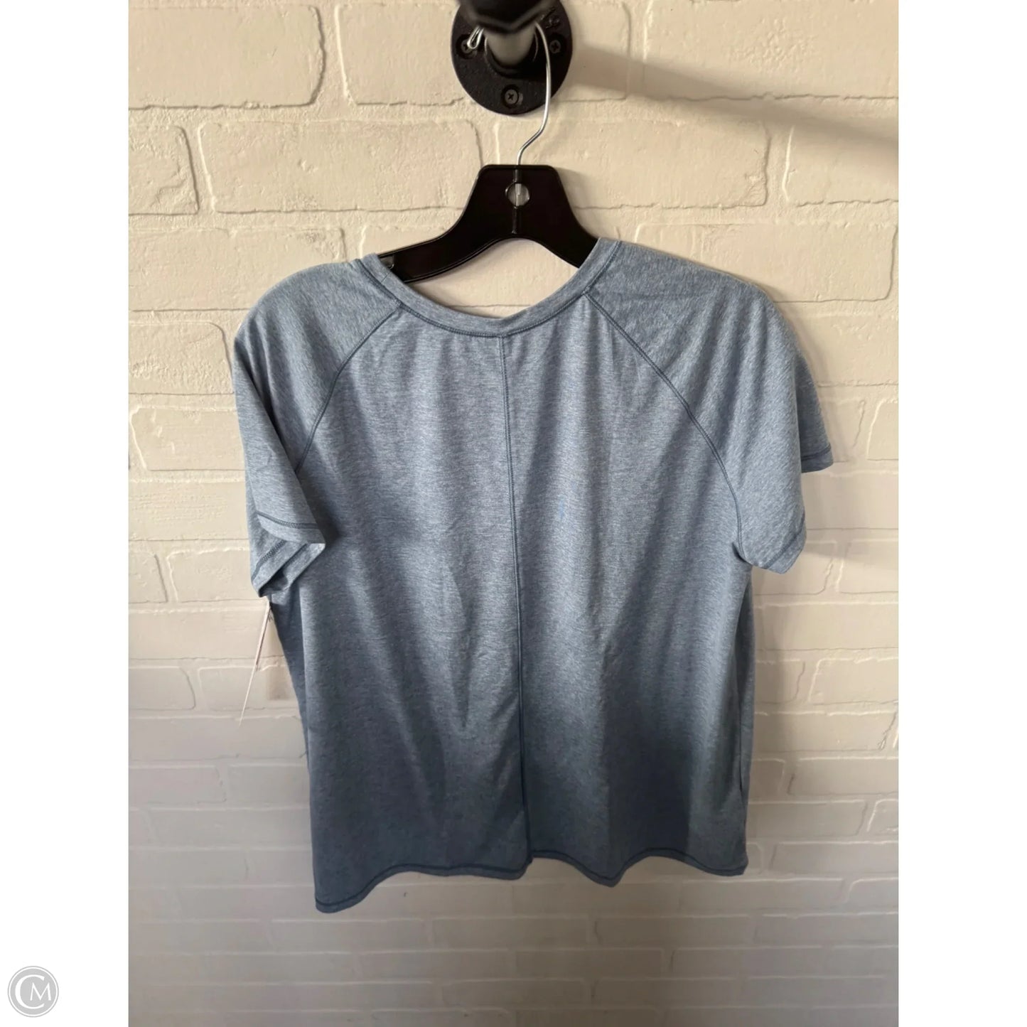 Athletic Top Short Sleeve By Eddie Bauer In Blue, Size: L