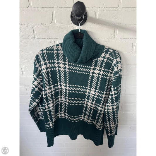 Sweater By Loft In Green & White, Size: S