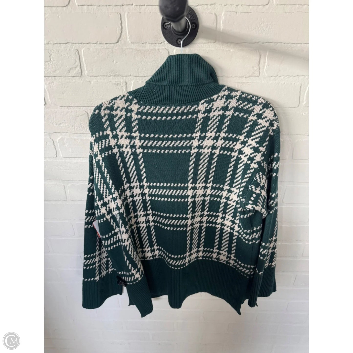 Sweater By Loft In Green & White, Size: S