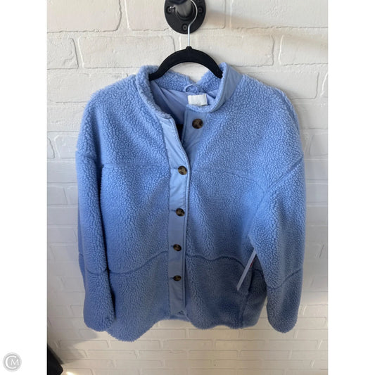 Jacket Fleece By H&m In Blue, Size: Xs