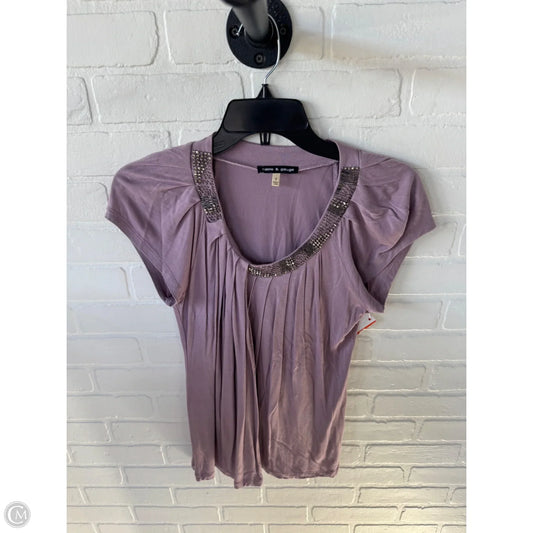 Top Sleeveless By Cable And Gauge In Purple & Silver, Size: S