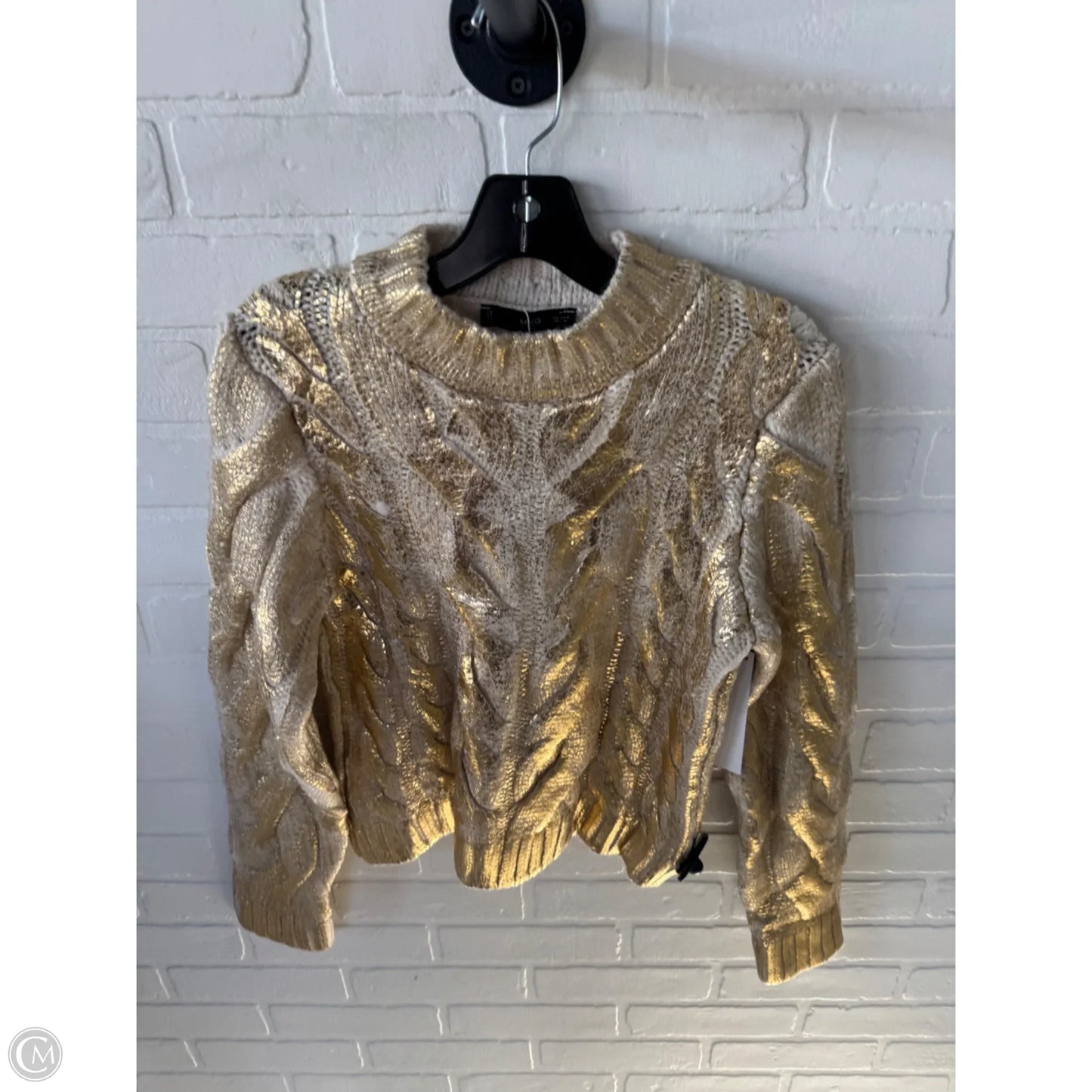 Sweater By Mng In Gold, Size: M