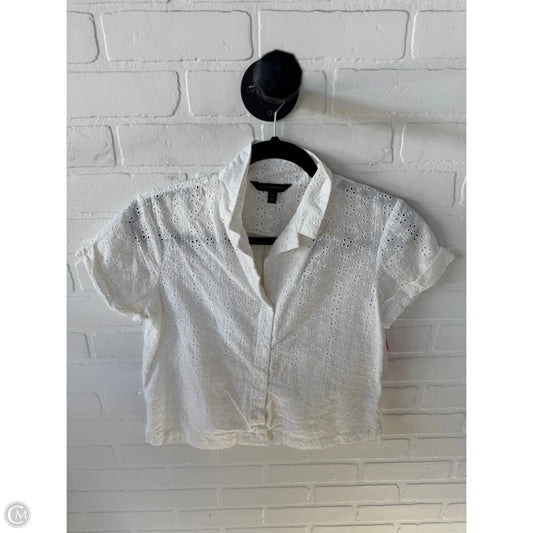 Top Short Sleeve By Banana Republic In White, Size: Xs