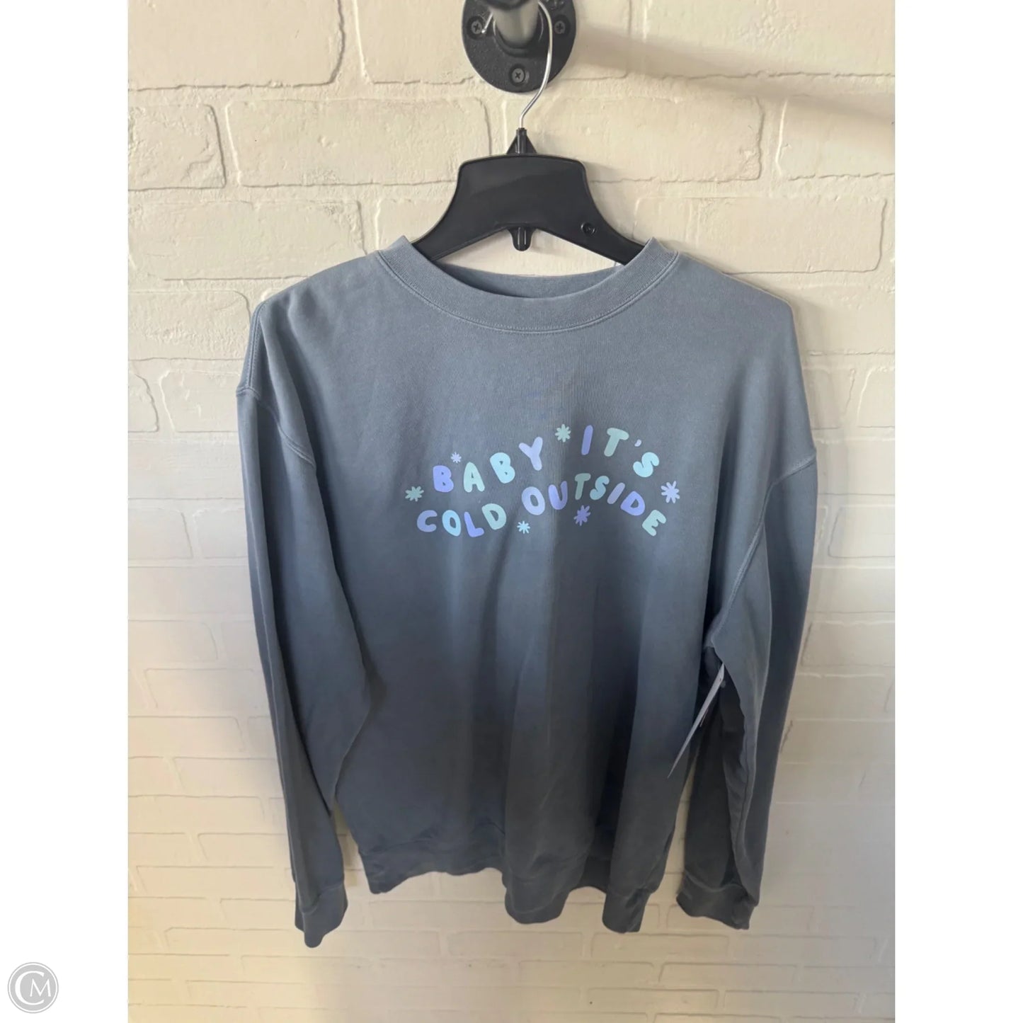 Sweatshirt Crewneck By Clothes Mentor In Blue, Size: L