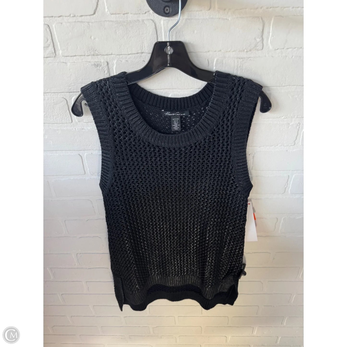 Vest Sweater By Kenneth Cole In Black, Size: S