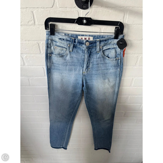 Jeans Straight By Amo In Blue Denim, Size: 4